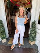 Whitney’s White Wide Leg Jeans