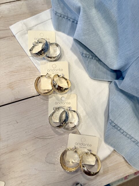 Tanner Textured Hoops