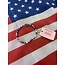 The Uptown Peach Beaded Blondes Red, White and Blue Luster Sprinkle Bracelet- Petite