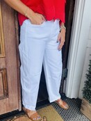 Katies White Barrel Jeans