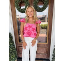 Paloma Pink Embroidered Blouse