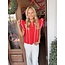 The Uptown Peach Lori Lace Trim Blouse
