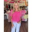 The Uptown Peach Poppy Pink Striped Blouse