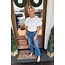 The Uptown Peach Alison Mid-Rise Flare Jeans