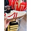 The Uptown Peach Red and White Sneakers