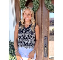 The Black Detailed Top