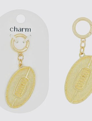 Football Charm in Gold
