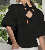 Bubble Bow Back Top