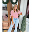 The Uptown Peach The Striped Tie Top