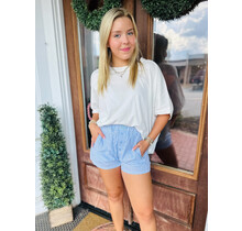 Coastal Blue Linen Shorts