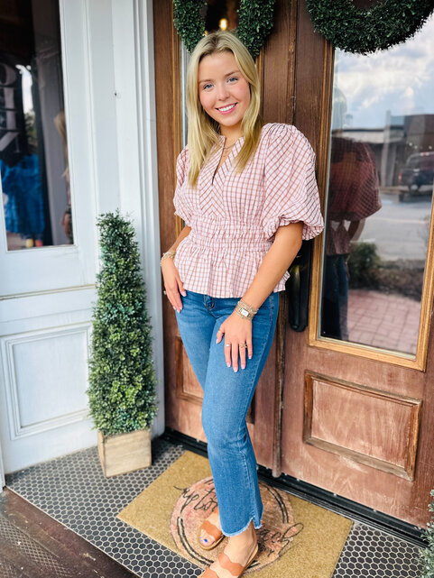 The Blush Gingham Top The Blush Gingham Top