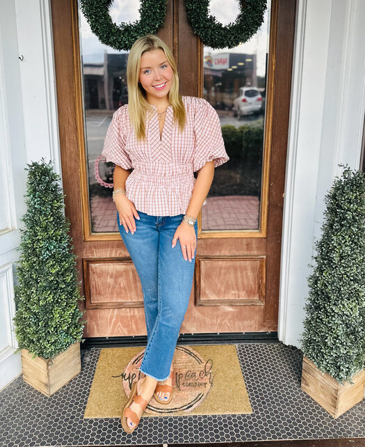 The Blush Gingham Top The Blush Gingham Top