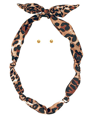 Leopard Scarf Necklace