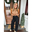 The Uptown Peach Bella Black High-Waisted Pants