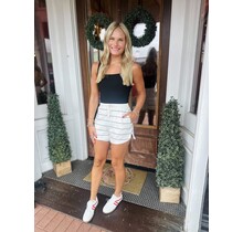 Off to Class Striped Shorts
