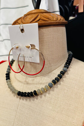 Stone Wash Beaded Necklace