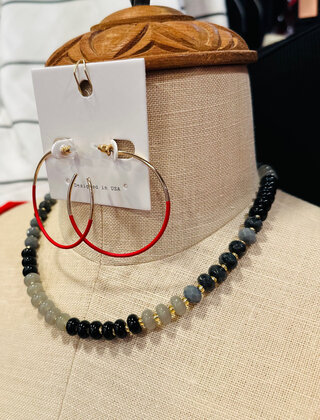 Stone Wash Beaded Necklace