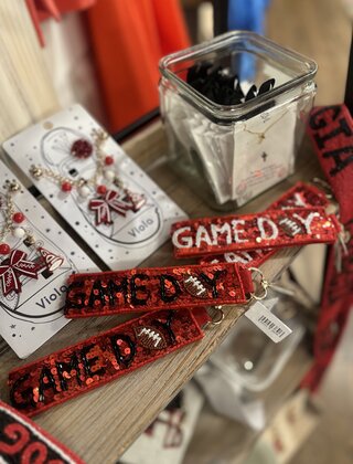 Game Day Sequin Keychain