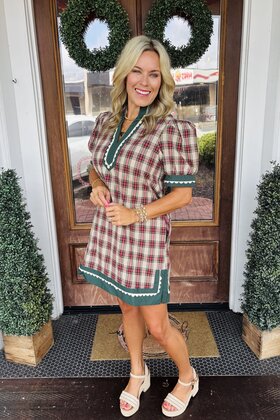 Falling for Plaid Dress