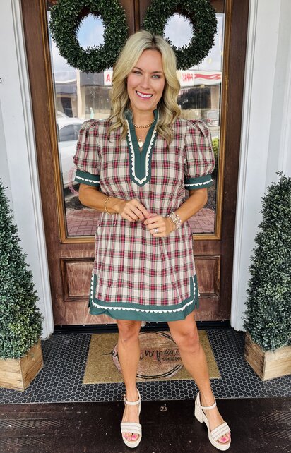 Falling for Plaid Dress