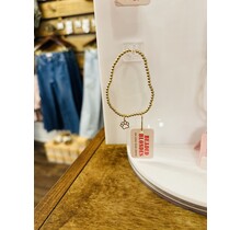 Beaded Blondes Gold Paw Print Bracelet