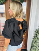 Bubble Bow Back Top