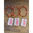 The Uptown Peach Beaded Blondes Red and Black Sprinkle Bracelet