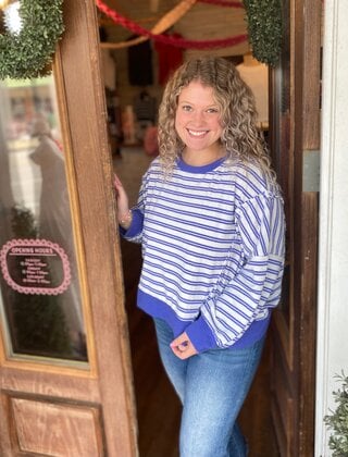 The Comfy Blue Stripe Top