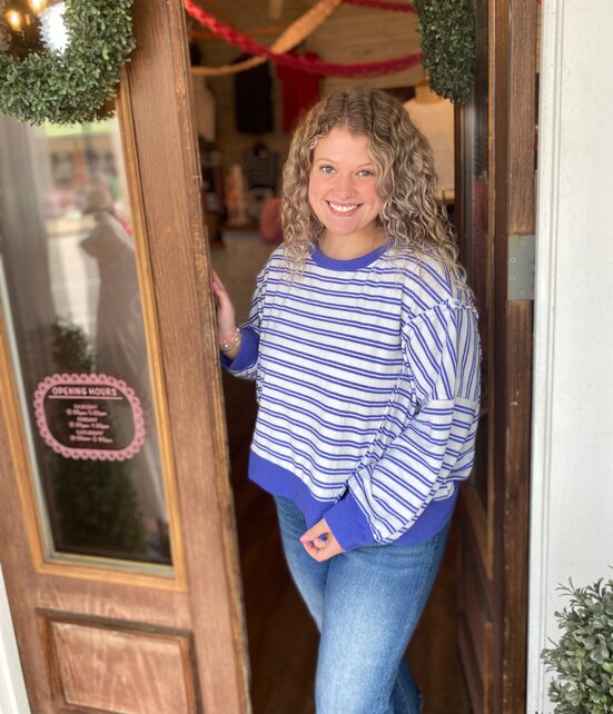 The Comfy Blue Stripe Top