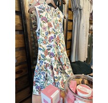 Floral Zip Up Athletic Dress
