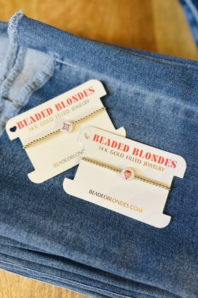 LC In Gold Beaded Blondes