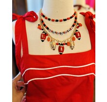 Layered Football Necklace