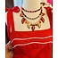 The Uptown Peach Layered Football Necklace