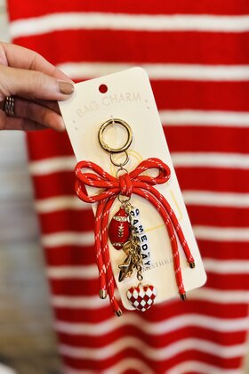 Gameday Bow Bag Charm