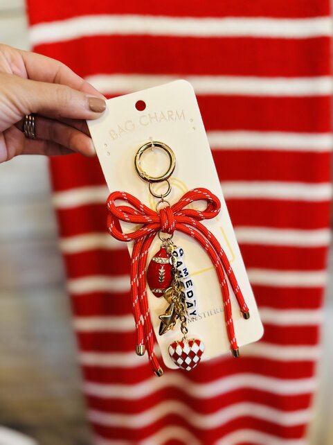 Gameday Bow Bag Charm