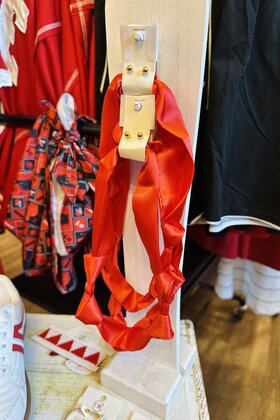 Simply Red Scarf Necklace