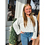 The Uptown Peach Faith Floral Cropped Sweatshirt