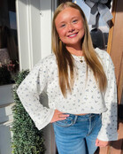 Faith Floral Cropped Sweatshirt