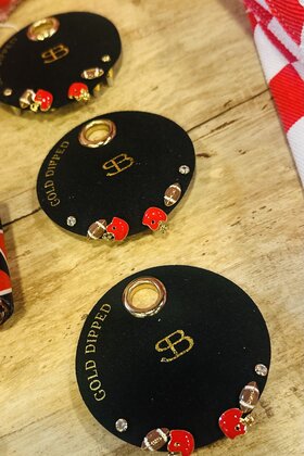 Football Stud Earrings Set