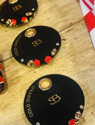 Football Stud Earrings Set