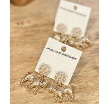 The Bulldog Pearl Drop Earrings