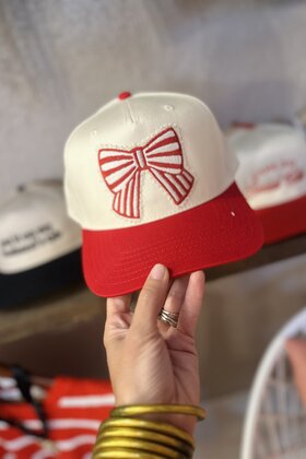 Rachel Red Bow Hat