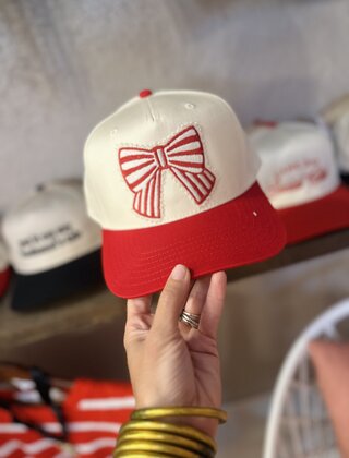 Rachel Red Bow Hat