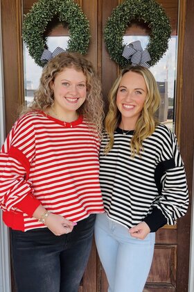 Open Back Stripe Top