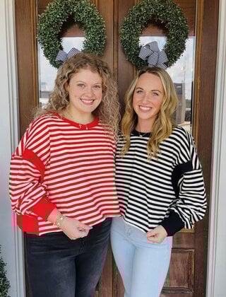 Open Back Stripe Top