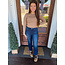 The Uptown Peach Carly High Rise Crop Jeans