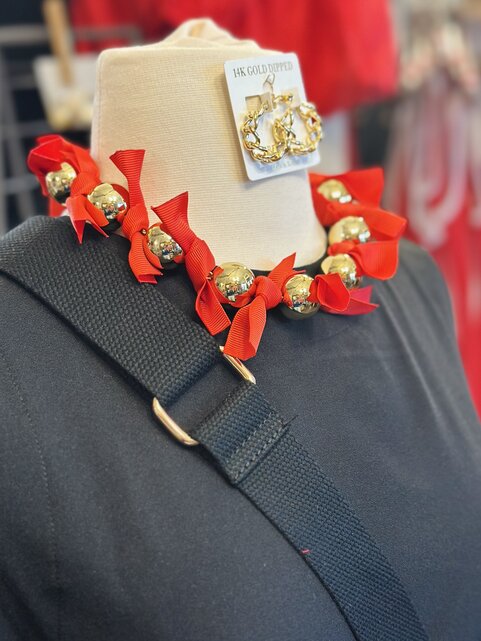 Red Bow Necklace