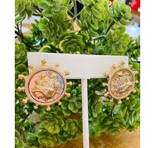 Bulldog Coin Earrings