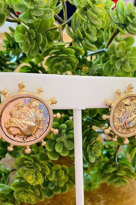 Bulldog Coin Earrings