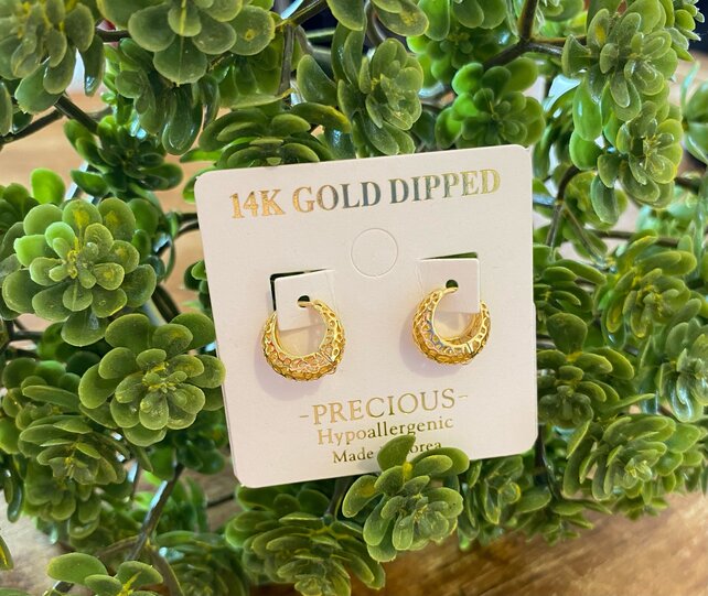 Mesh Huggie Hoops Mesh Huggie Hoops